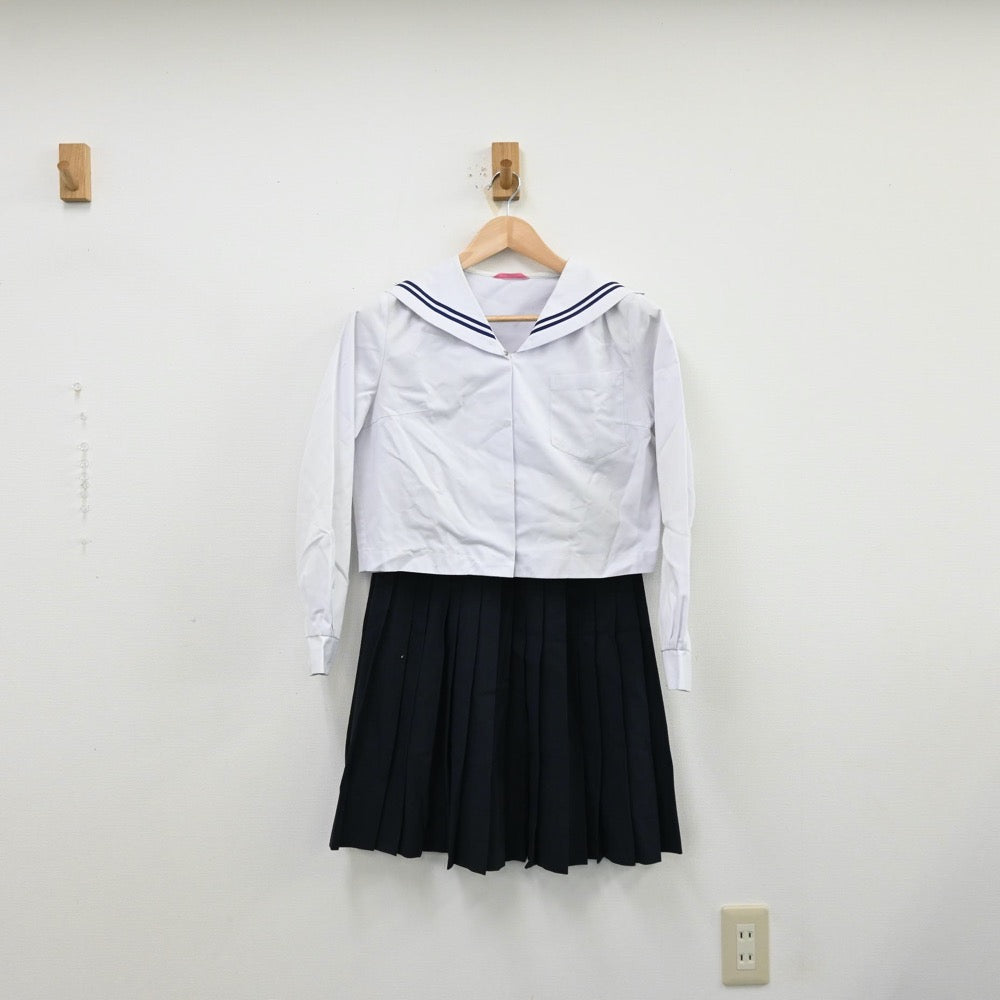 【中古】和歌山県 貴志中学校 女子制服 3点（セーラー服・スカート）sf012649