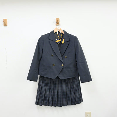 【中古】宮城県 宮城県仙台市立柳生中学校 女子制服 4点（ブレザー・ベスト・スカート）sf012653