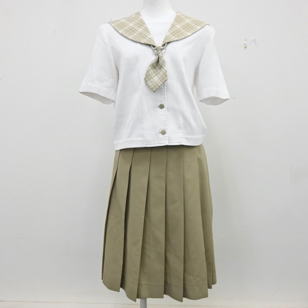 【中古】埼玉県 埼玉県立越谷南高校 女子制服 3点（セーラー服・スカート）sf012654