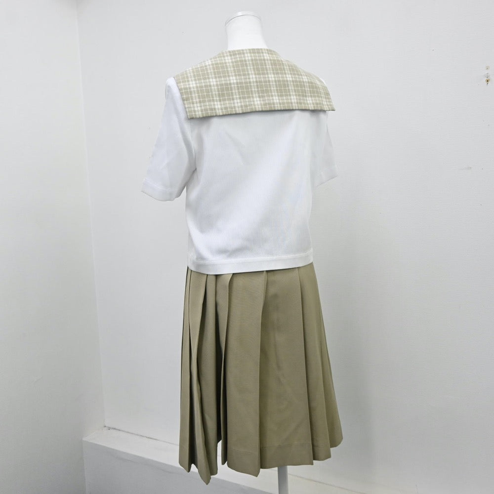 【中古】埼玉県 埼玉県立越谷南高校 女子制服 3点（セーラー服・スカート）sf012654