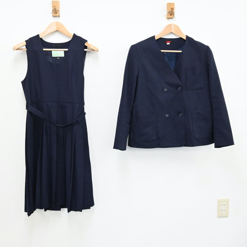 【中古】広島県 福山市立東中学校 女子制服 3点（ブレザー・ジャンパースカート・スカート）sf012655