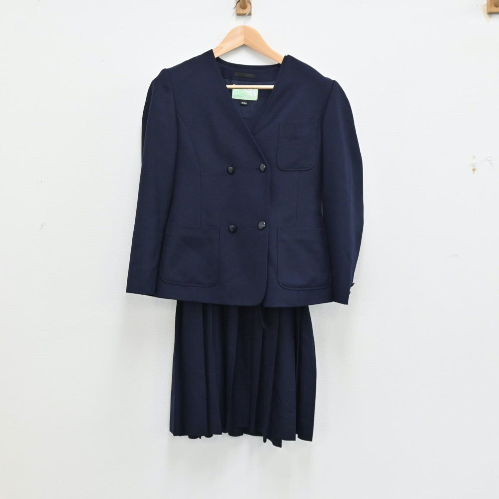 【中古】広島県 福山市立東中学校 女子制服 2点（ブレザー・ジャンパースカート）sf012657