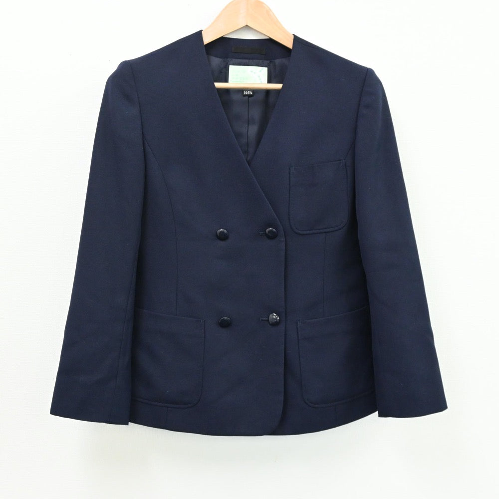 【中古】広島県 福山市立東中学校 女子制服 2点（ブレザー・ジャンパースカート）sf012657