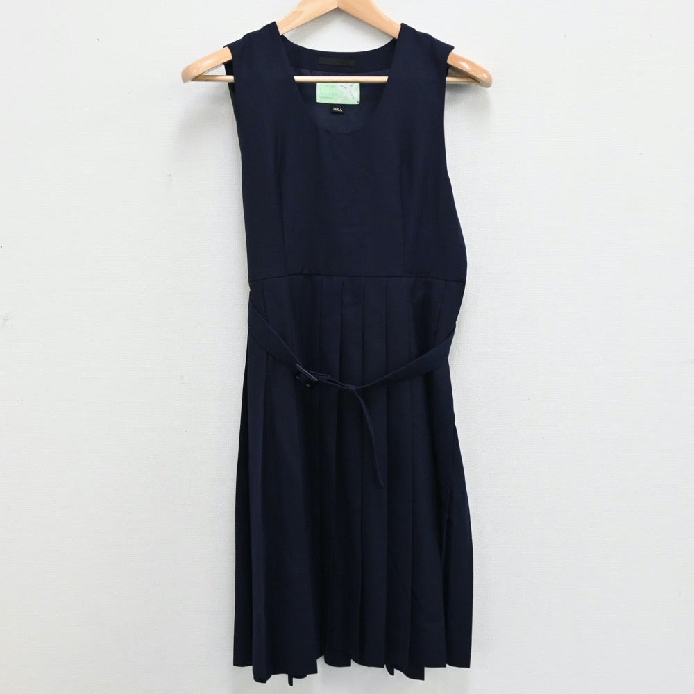 【中古】広島県 福山市立東中学校 女子制服 2点（ブレザー・ジャンパースカート）sf012657