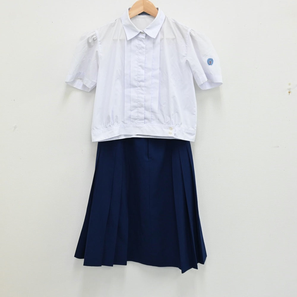 【中古】大阪府 四天王寺中学校・高等学校 女子制服 2点（シャツ・スカート）sf012660