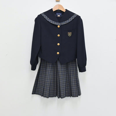 【中古】福岡県 八女学院高等学校 女子制服 2点（ブレザー・スカート）sf012662