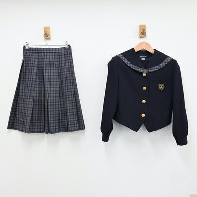 【中古】福岡県 八女学院高等学校 女子制服 2点（ブレザー・スカート）sf012662