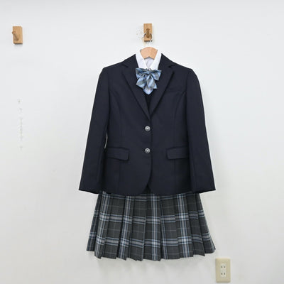 【中古】兵庫県 松陽高等学校 女子制服 5点（ブレザー・シャツ・ニット・スカート）sf012666