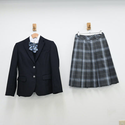 【中古】兵庫県 松陽高等学校 女子制服 5点（ブレザー・シャツ・ニット・スカート）sf012666