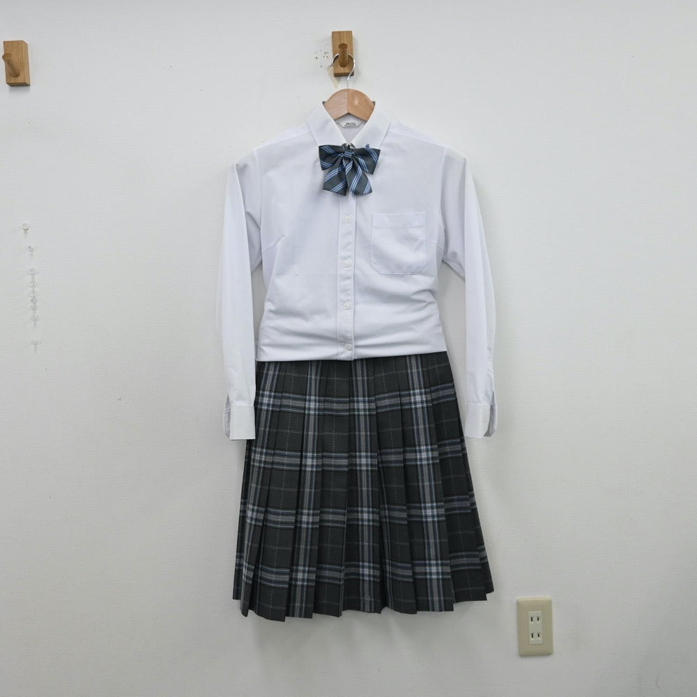 【中古】兵庫県 松陽高等学校 女子制服 5点（ブレザー・シャツ・ニット・スカート）sf012666