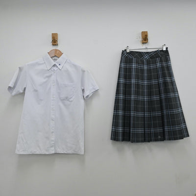 【中古】兵庫県 松陽高等学校 女子制服 3点（シャツ・スカート）sf012669