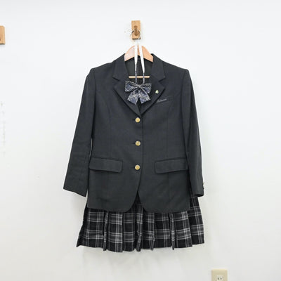 【中古】京都府 洛西高等学校 女子制服 5点（ブレザー・スカート・スカート）sf012670