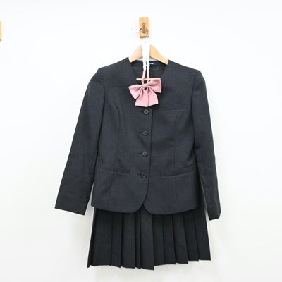 【中古】広島県 瀬戸内高等学校 女子制服 4点（ブレザー・ニット・スカート）sf012682