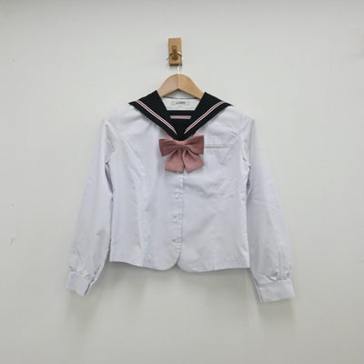 【中古】広島県 瀬戸内高等学校 女子制服 3点（セーラー服・スカート）sf012683