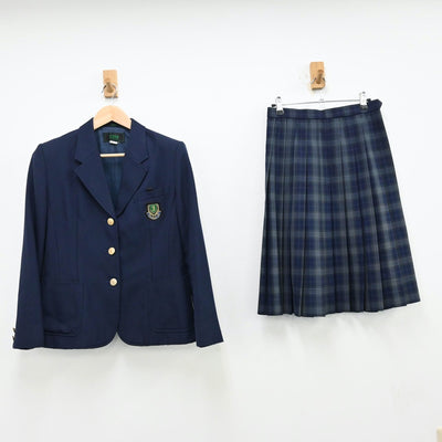 【中古】広島県 城南中学校 女子制服 2点（ブレザー・スカート）sf012687