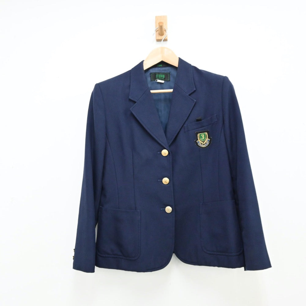 【中古】広島県 城南中学校 女子制服 2点（ブレザー・スカート）sf012688