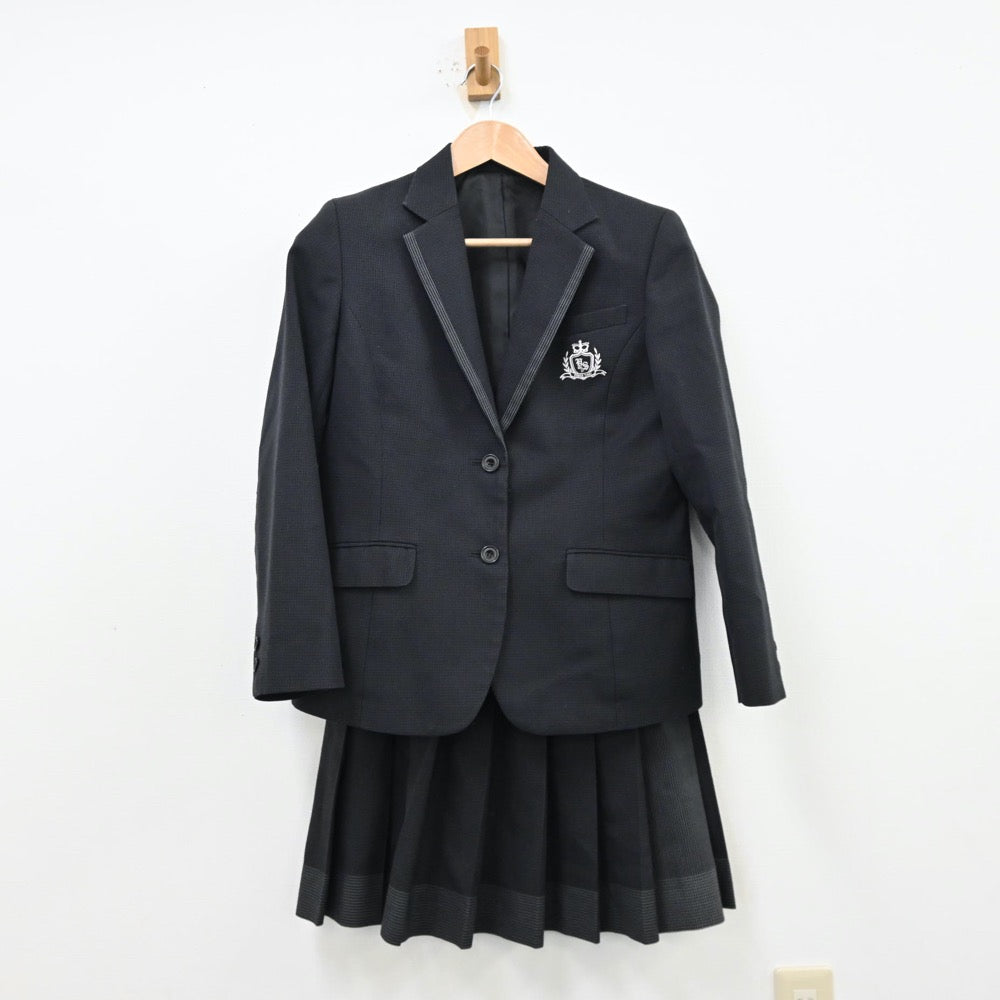 【中古】福岡県 大和青藍高等学校 女子制服 2点（ブレザー・スカート）sf012693