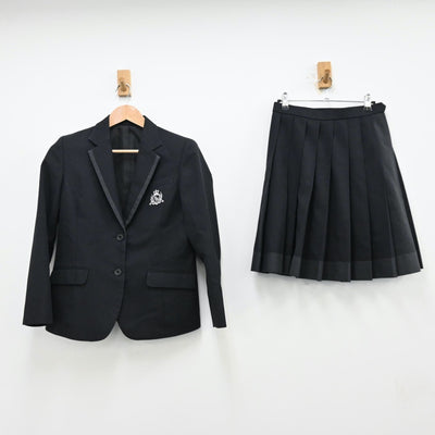 【中古】福岡県 大和青藍高等学校 女子制服 2点（ブレザー・スカート）sf012693