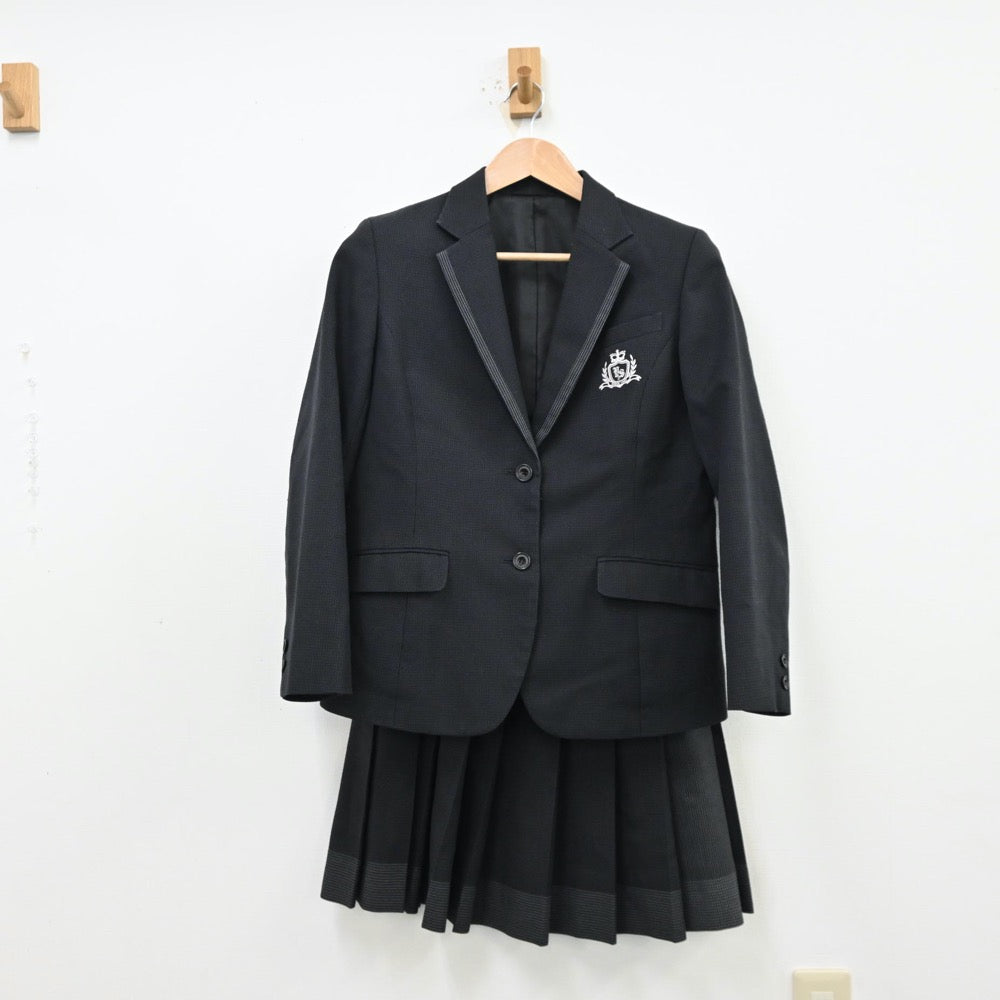 【中古】福岡県 大和青藍高等学校 女子制服 2点（ブレザー・スカート）sf012694