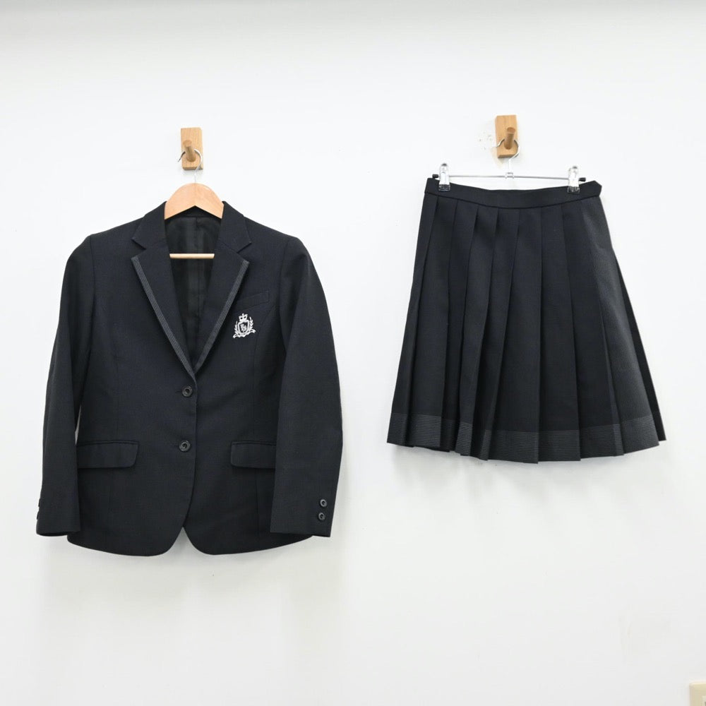 【中古】福岡県 大和青藍高等学校 女子制服 2点（ブレザー・スカート）sf012694