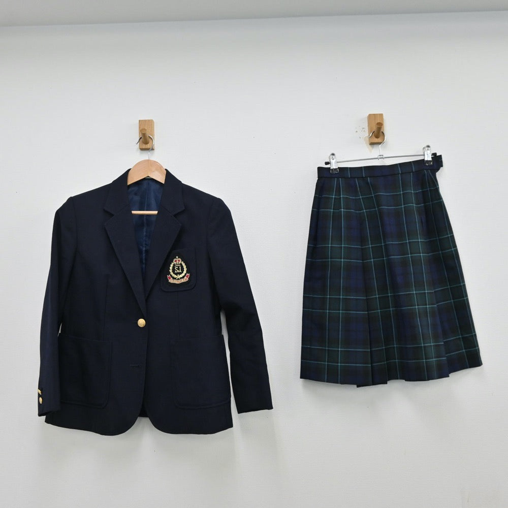 【中古】静岡県 静岡女子高等学校 女子制服 2点（ブレザー・スカート）sf012705