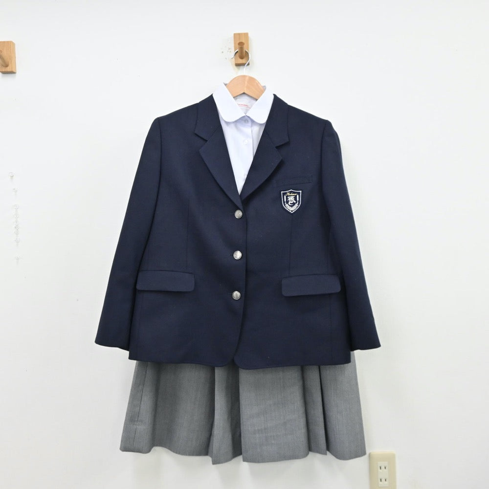 【中古】東京都 蒲原中学校 女子制服 3点（ブレザー・シャツ・スカート）sf012706