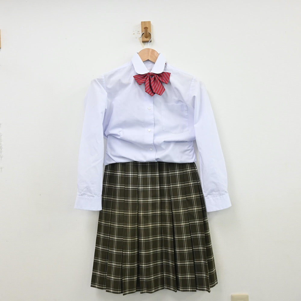 【中古】兵庫県 宝塚中学校 女子制服 3点（シャツ・スカート）sf012708