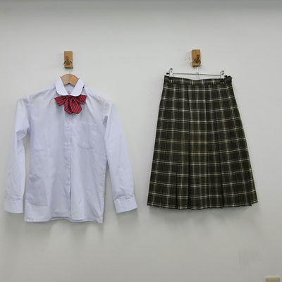 【中古】兵庫県 宝塚中学校 女子制服 3点（シャツ・スカート）sf012708