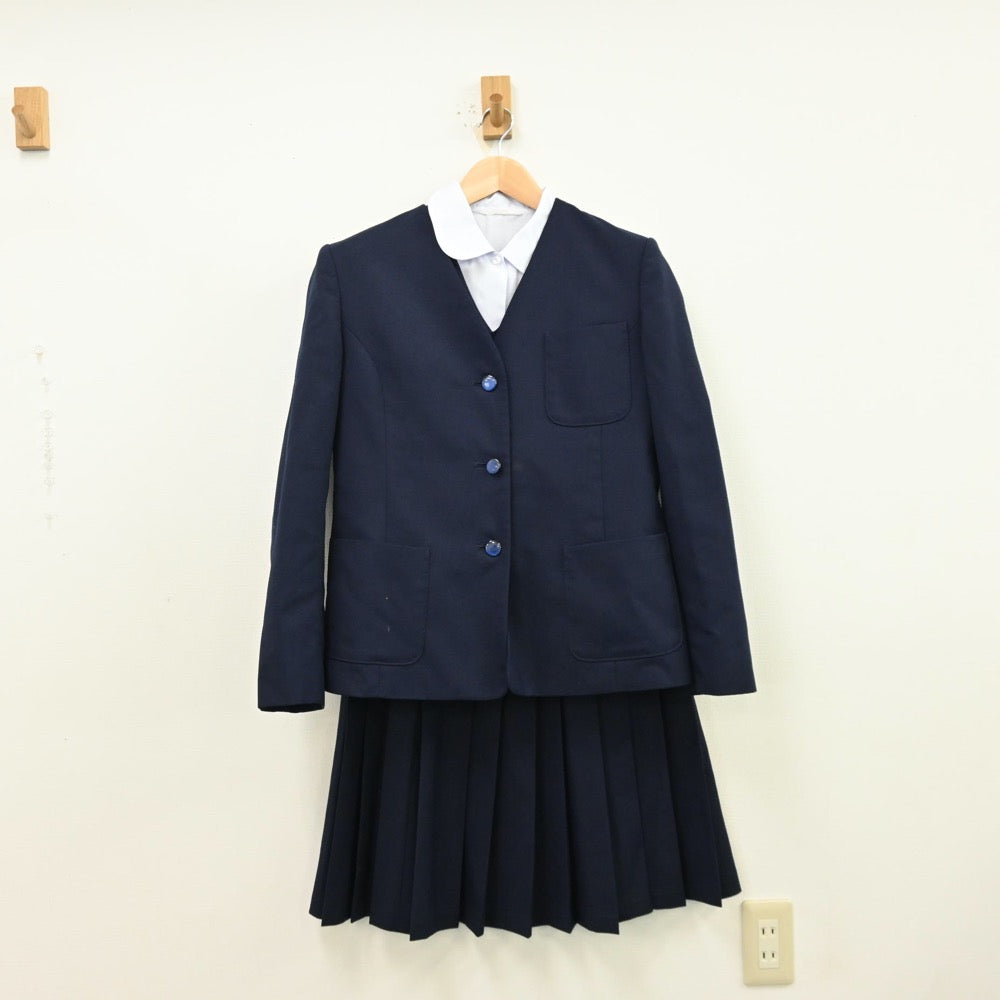 【中古】栃木県 北中学校 女子制服 4点（ブレザー・シャツ・ベスト・スカート）sf012709