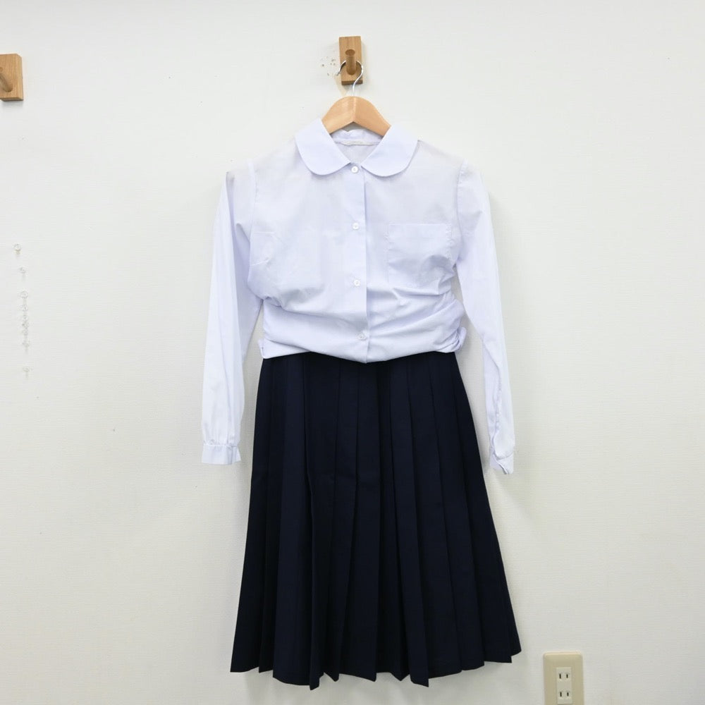 【中古】栃木県 北中学校 女子制服 4点（ブレザー・シャツ・ベスト・スカート）sf012709