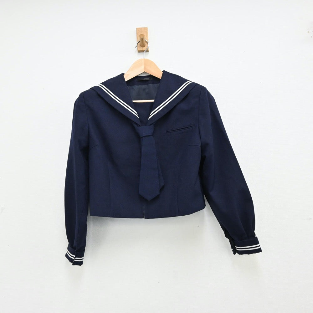 【中古】千葉県 稲毛中学校 女子制服 3点（セーラー服・スカート）sf012712