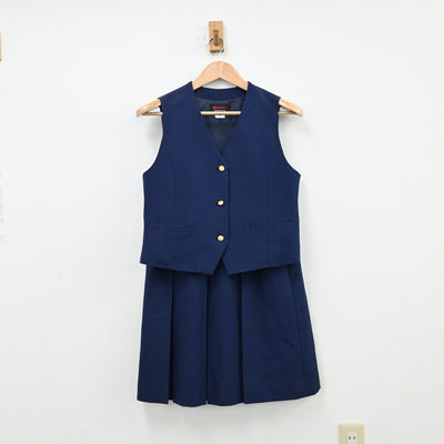 【中古】埼玉県 和光国際高等学校 女子制服 2点（ベスト・スカート）sf012719