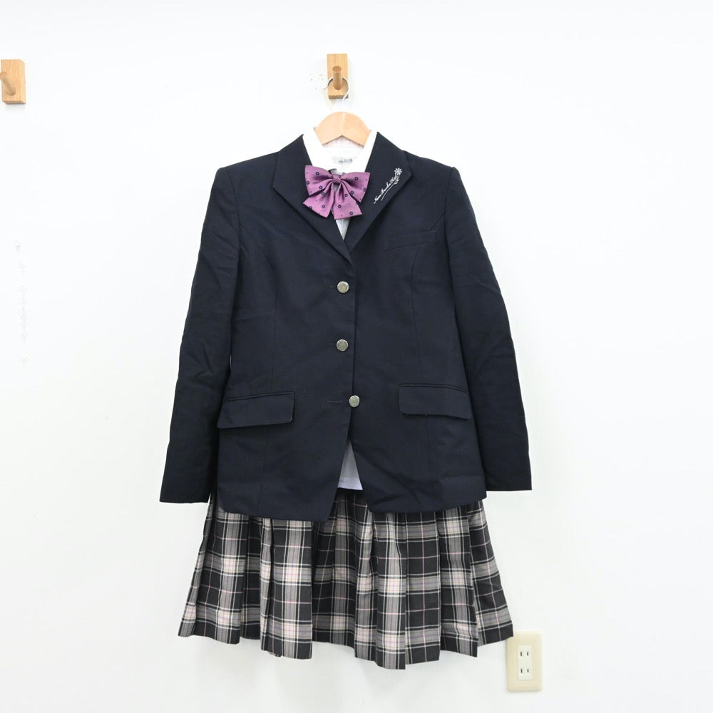 【中古】奈良県 奈良文化高等学校 女子制服 4点（ブレザー・シャツ・スカート）sf012722