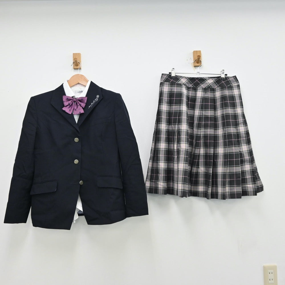 【中古】奈良県 奈良文化高等学校 女子制服 4点（ブレザー・シャツ・スカート）sf012722