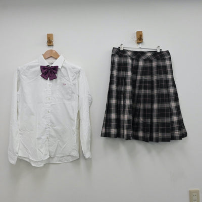 【中古】奈良県 奈良文化高等学校 女子制服 4点（ブレザー・シャツ・スカート）sf012722