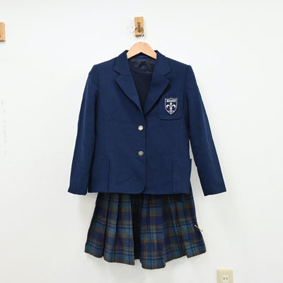 【中古】東京都 頌栄女子学院 中学校・高等学校 女子制服 4点（ブレザー・ニット・スカート）sf012726