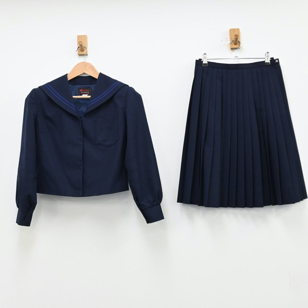 【中古】和歌山県 和歌山県立向陽高等学校 女子制服 2点（セーラー服・スカート）sf012743