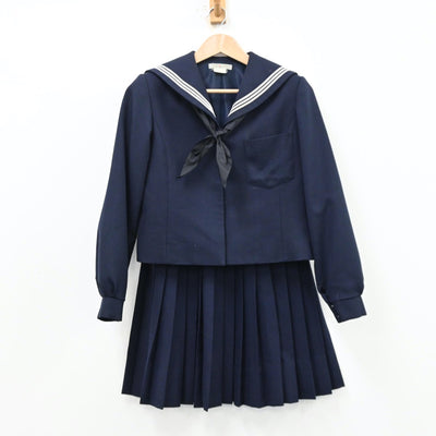 【中古】和歌山県 和歌山市立西脇中学校 女子制服 4点（セーラー服・スカート・スカート）sf012745