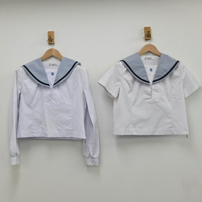 【中古】高知県 清和女子高等学校 女子制服 2点（セーラー服）sf012747