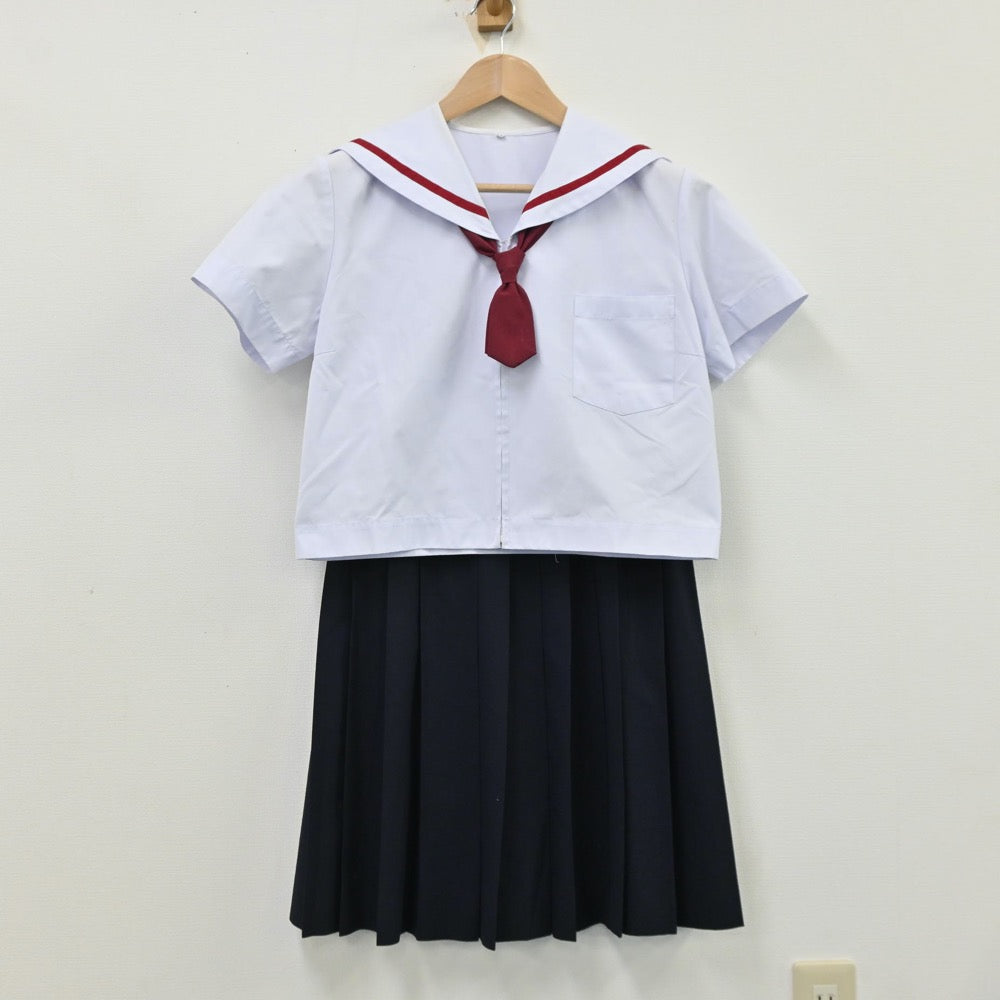 【中古】奈良県 天理市立西中学校 女子制服 3点（セーラー服・スカート）sf012750