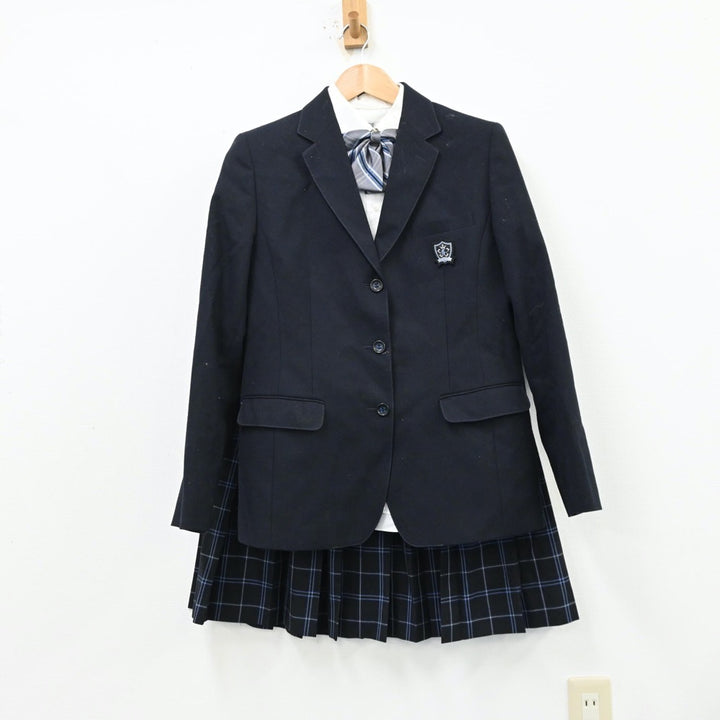 【中古】愛知県 愛知産業大学三河高等学校 女子制服 4点（ブレザー・シャツ・スカート）sf012751