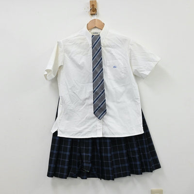 【中古】愛知県 愛知産業大学三河高等学校 女子制服 3点（シャツ・スカート）sf012752