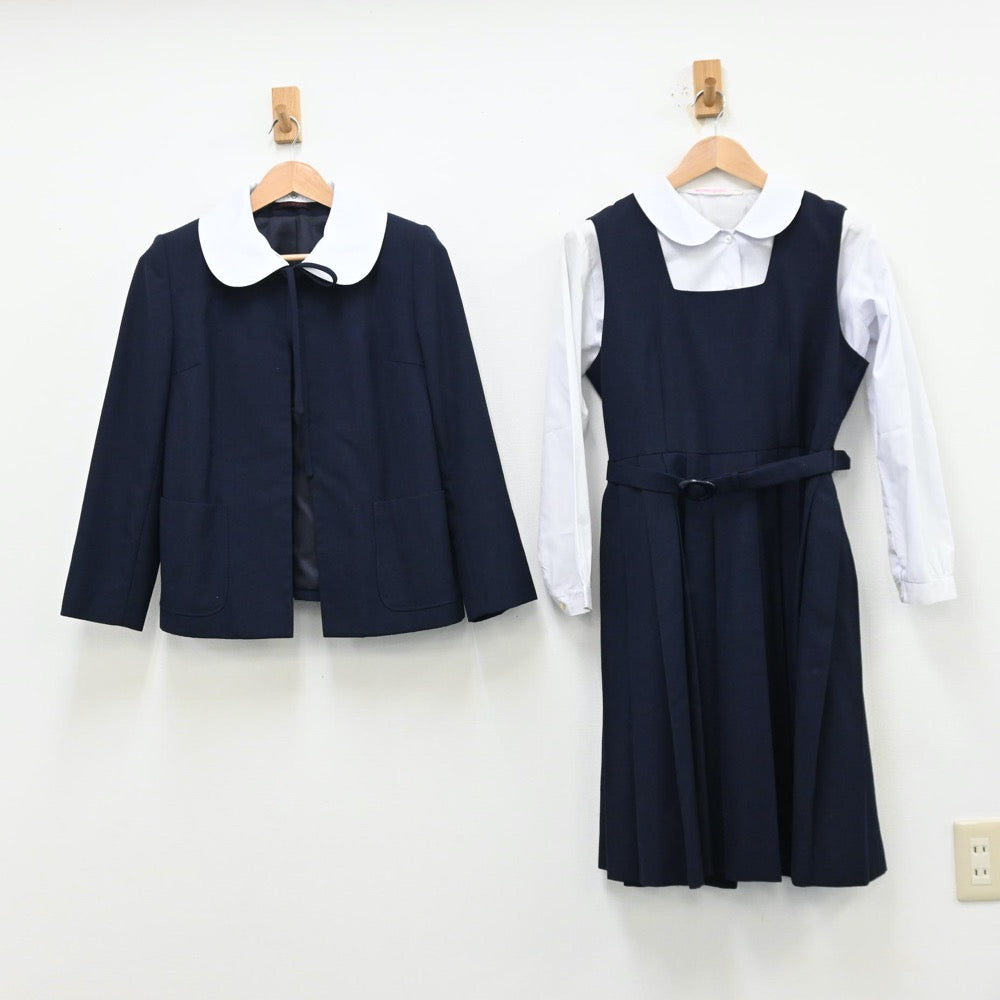 【中古】東京都 第三松江中学校 女子制服 3点（ブレザー・シャツ・ジャンパースカート）sf012754