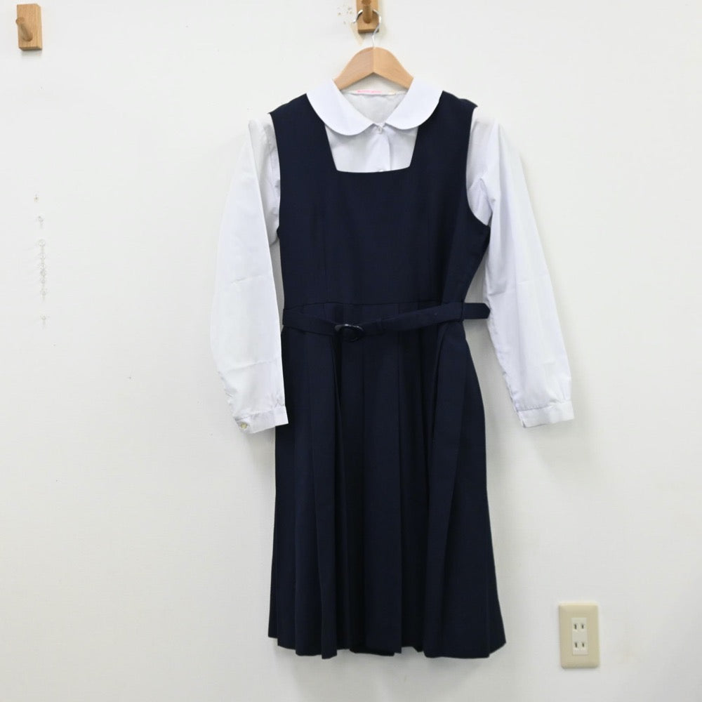 【中古】東京都 第三松江中学校 女子制服 3点（ブレザー・シャツ・ジャンパースカート）sf012754