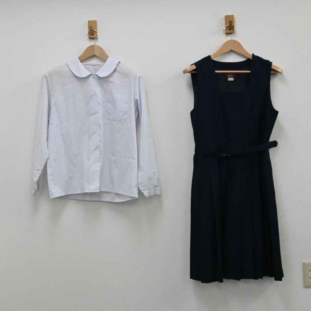 【中古】東京都 第三松江中学校 女子制服 3点（ブレザー・シャツ・ジャンパースカート）sf012754