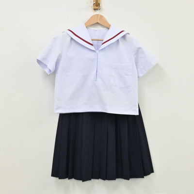 【中古】奈良県 天理市立西中学校 女子制服 2点（セーラー服・スカート）sf012756