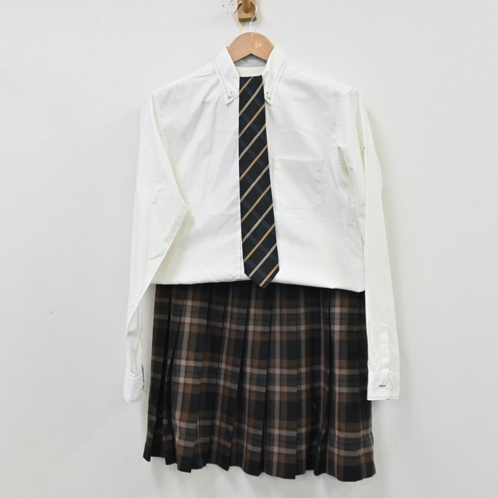 【中古】東京都 八王子学園八王子高等学校 女子制服 4点（ブレザー・スカート・シャツ）sf012767