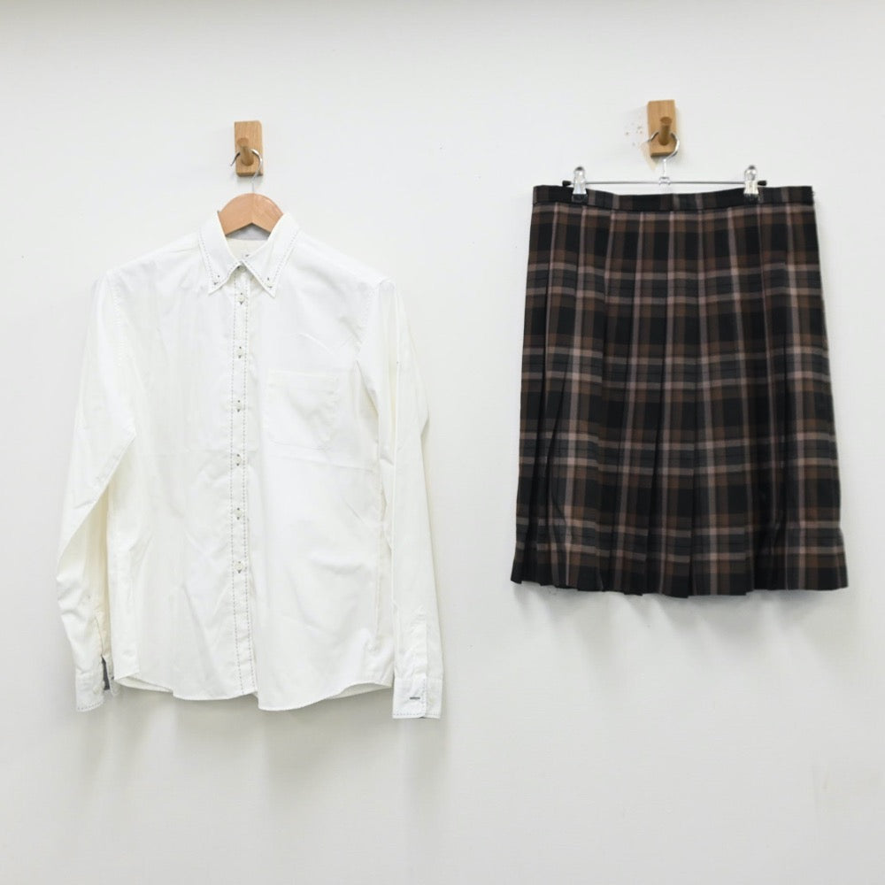 【中古】東京都 八王子学園八王子高等学校 女子制服 4点（ブレザー・スカート・シャツ）sf012767