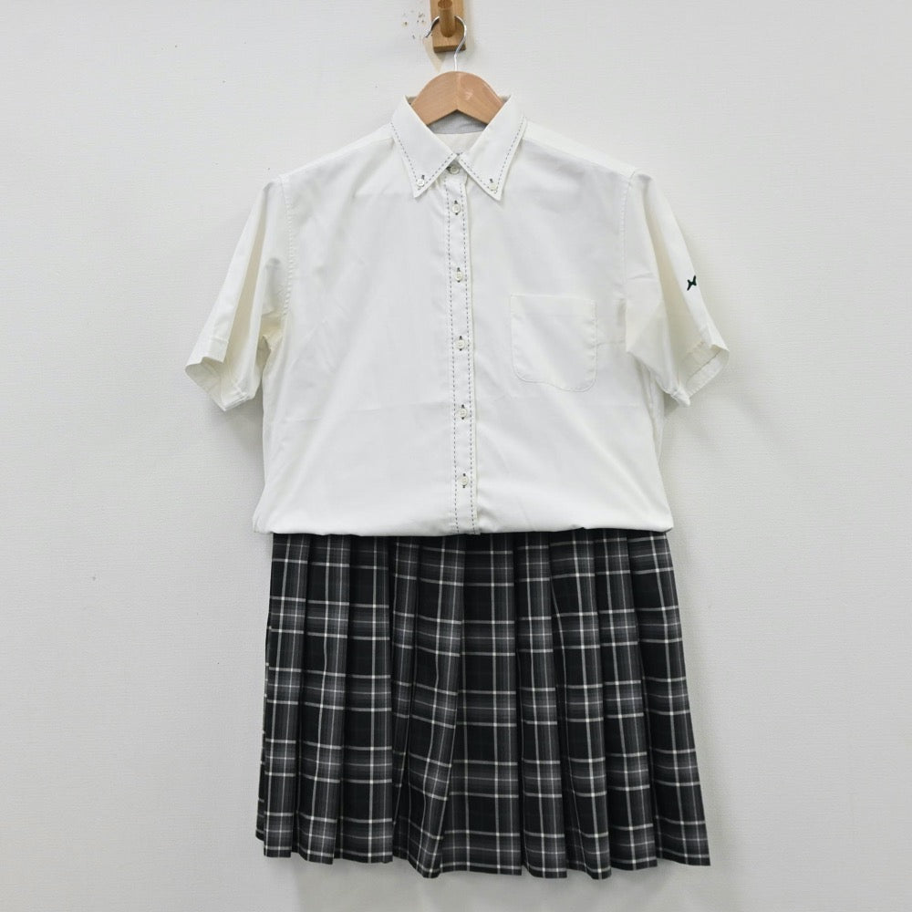 【中古】東京都 八王子学園八王子高等学校 女子制服 3点（ニットベスト・シャツ・スカート）sf012768