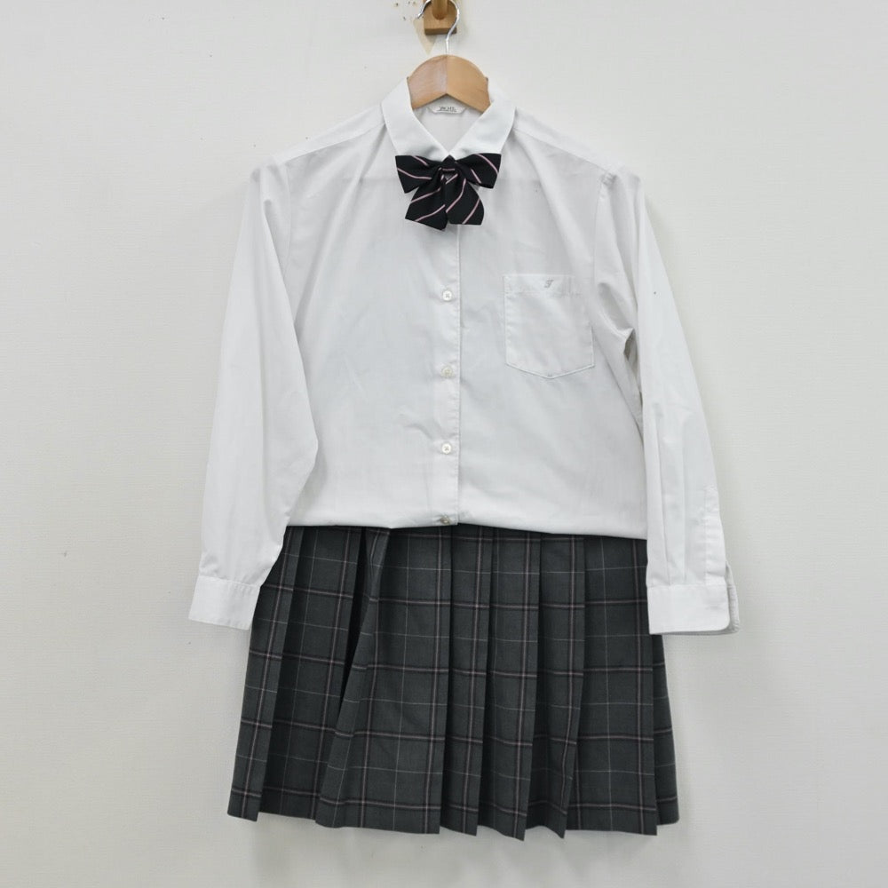 【中古】神奈川県 鶴見大学附属高等学校 女子制服 5点（ブレザー・シャツ・スカート）sf012783